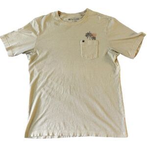 Travis Matthew‎ Short Sleeve T-Shirt Men's Medium Yellow Hawaii Golf Shirt